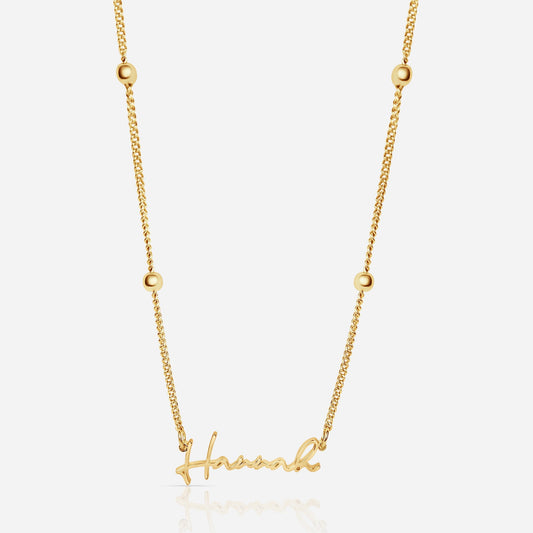 AUTOGRAPH NECKLACE (GOLD) - Cloudbox Gifting