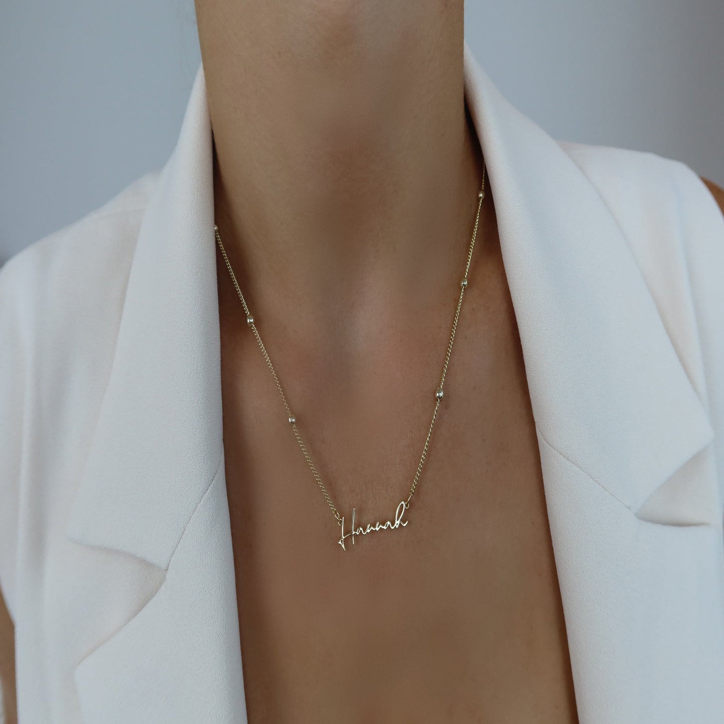 AUTOGRAPH NECKLACE (GOLD) - Cloudbox Gifting