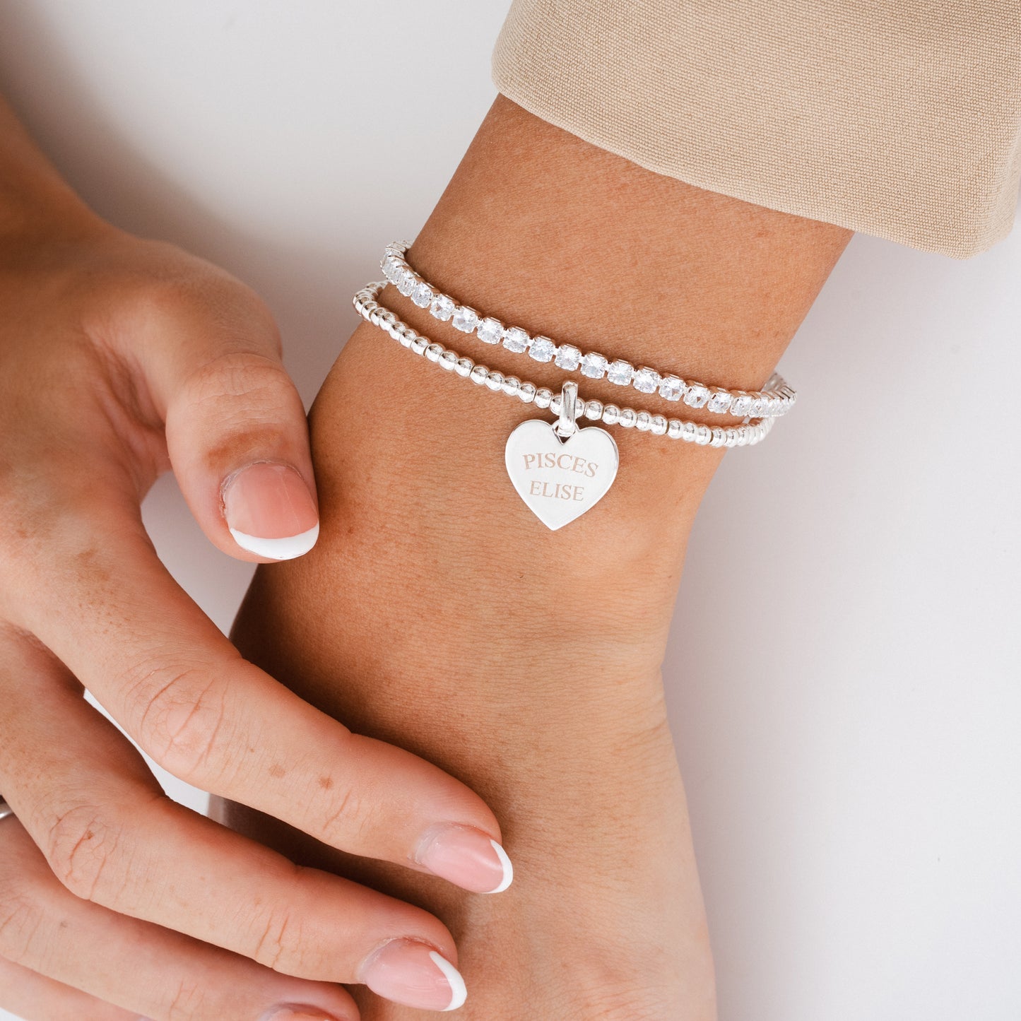 HEART TOKEN BRACELET (silver)