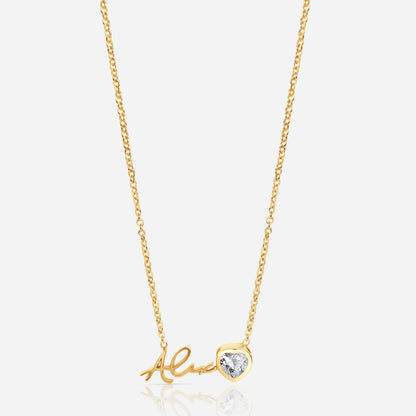 AUTOGRAPH BIRTHSTONE NECKLACE (GOLD)