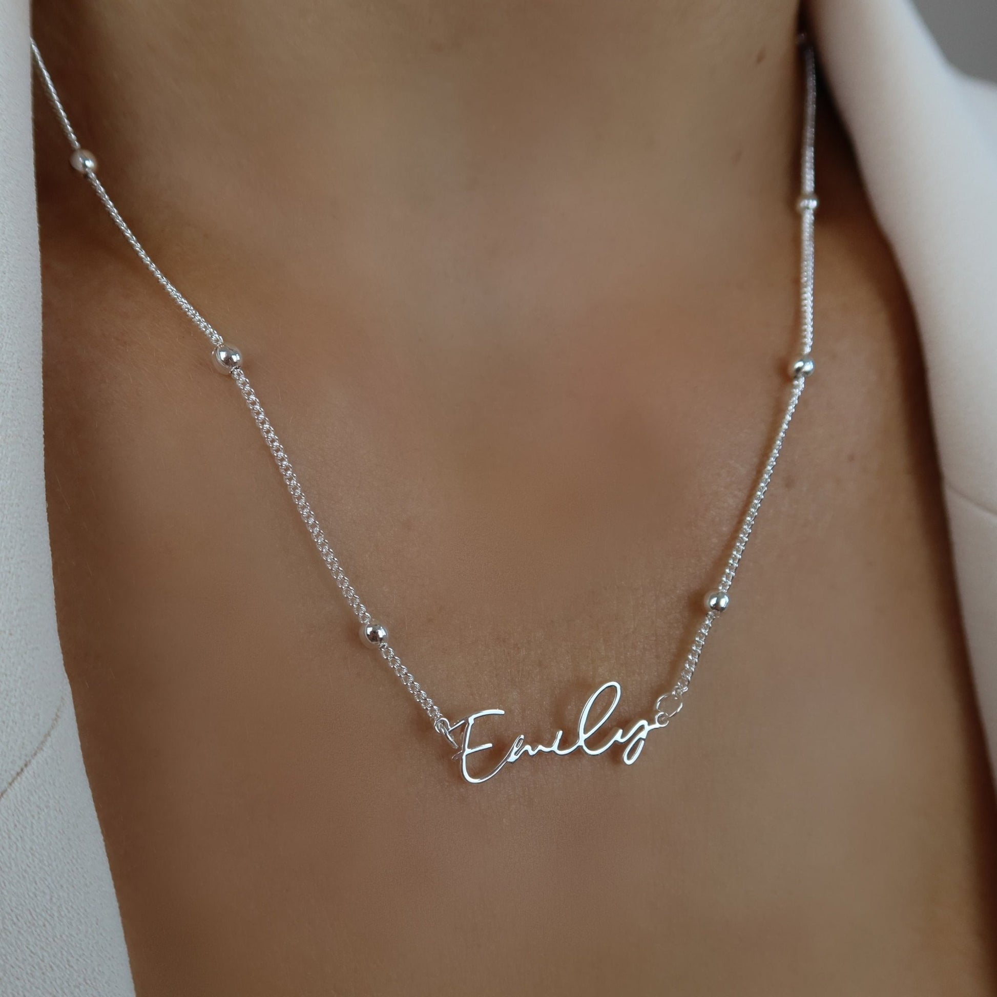 AUTOGRAPH NECKLACE (SILVER) - Cloudbox Gifting