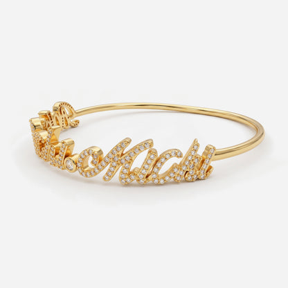 The Custom Pavé Name Bangle