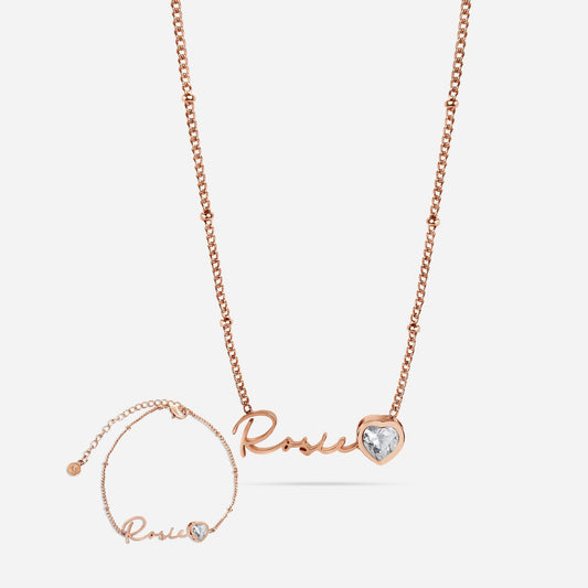 AUTOGRAPH BIRTHSTONE SET (ROSE GOLD) - Cloudbox Gifting