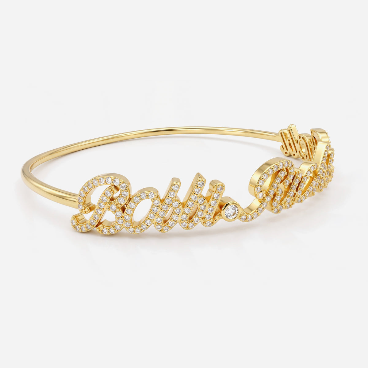 The Custom Pavé Name Bangle