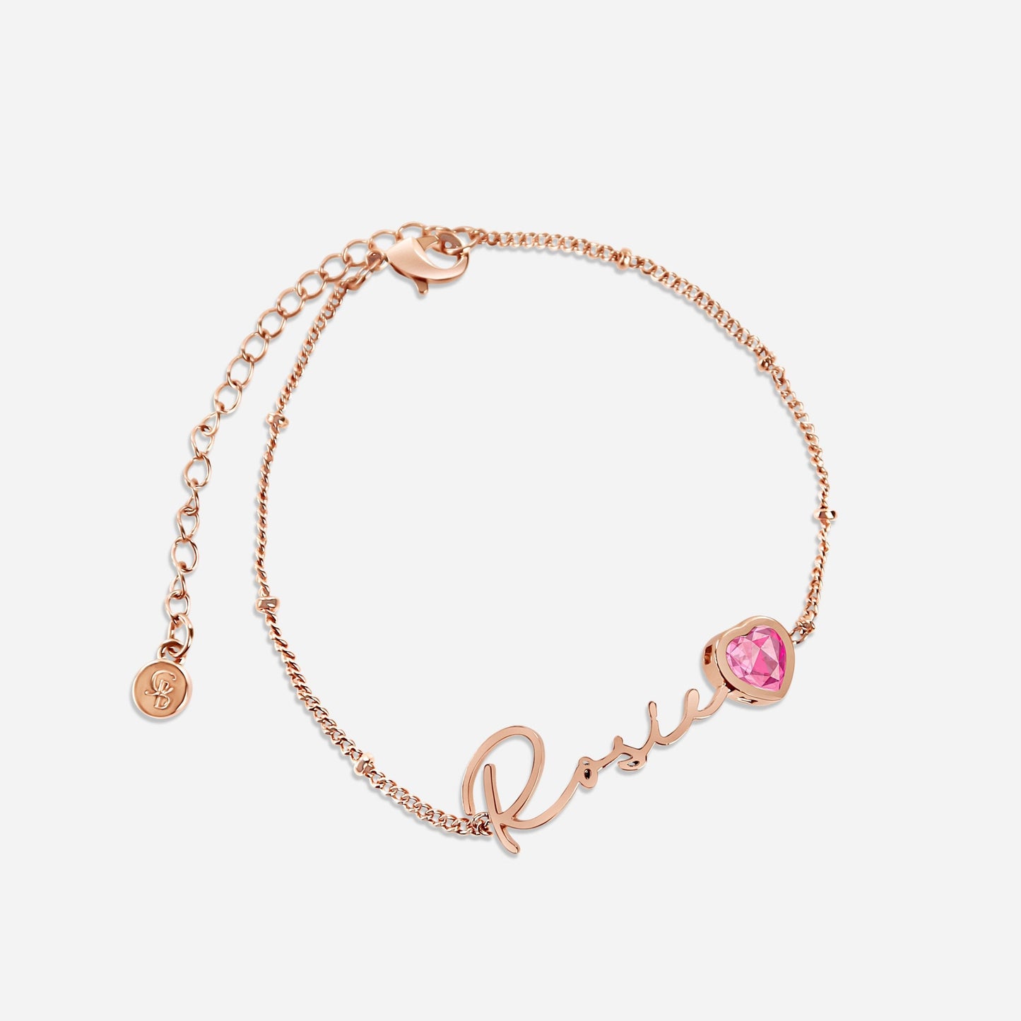 AUTOGRAPH BIRTHSTONE BRACELET (ROSE GOLD)