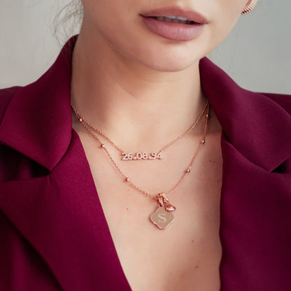 INITIAL BIRTHSTONE NECKLACE (GOLD)
