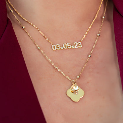 INITIAL BIRTHSTONE NECKLACE (GOLD)