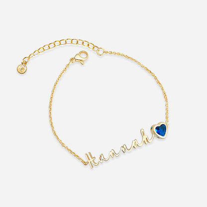 AUTOGRAPH BIRTHSTONE BRACELET (GOLD)