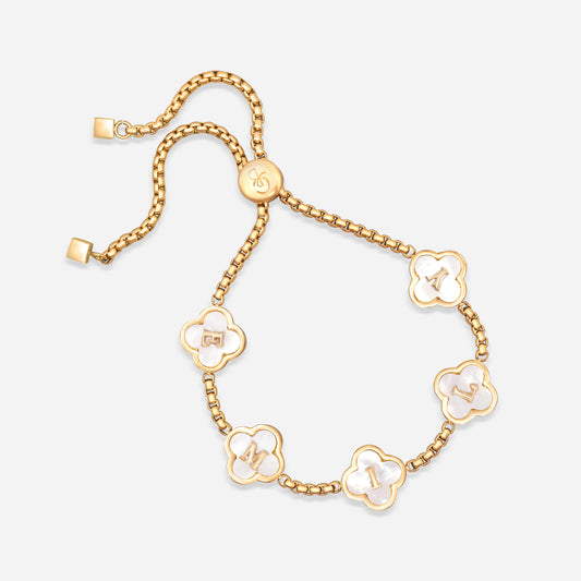 CLOVER PEARL BRACELET (gold)