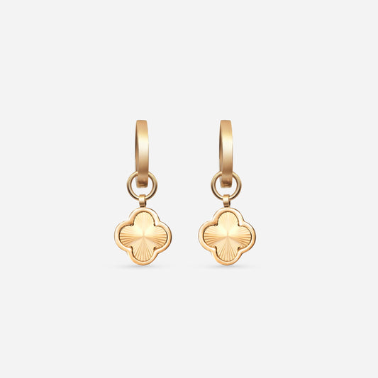 CLOVER FLUTED EARRINGS (gold)