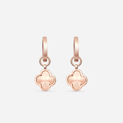 CLOVER FLUTED EARRINGS (rose)