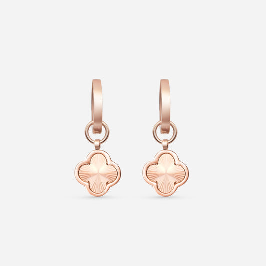 CLOVER FLUTED EARRINGS (rose)
