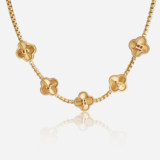 CLOVER FLUTED NECKLACE (gold)