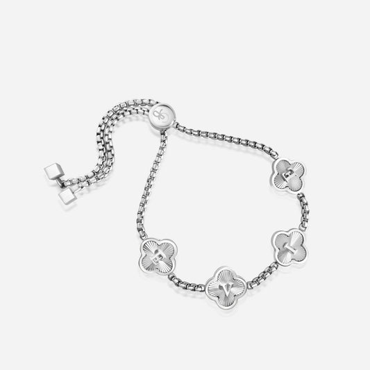 CLOVER FLUTED BRACELET (silver)