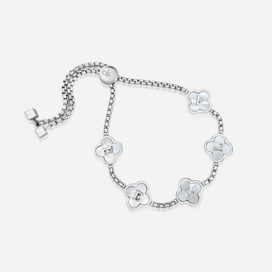 CLOVER PEARL BRACELET (silver)