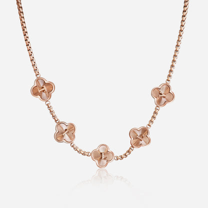 CLOVER FLUTED NECKLACE (rose)