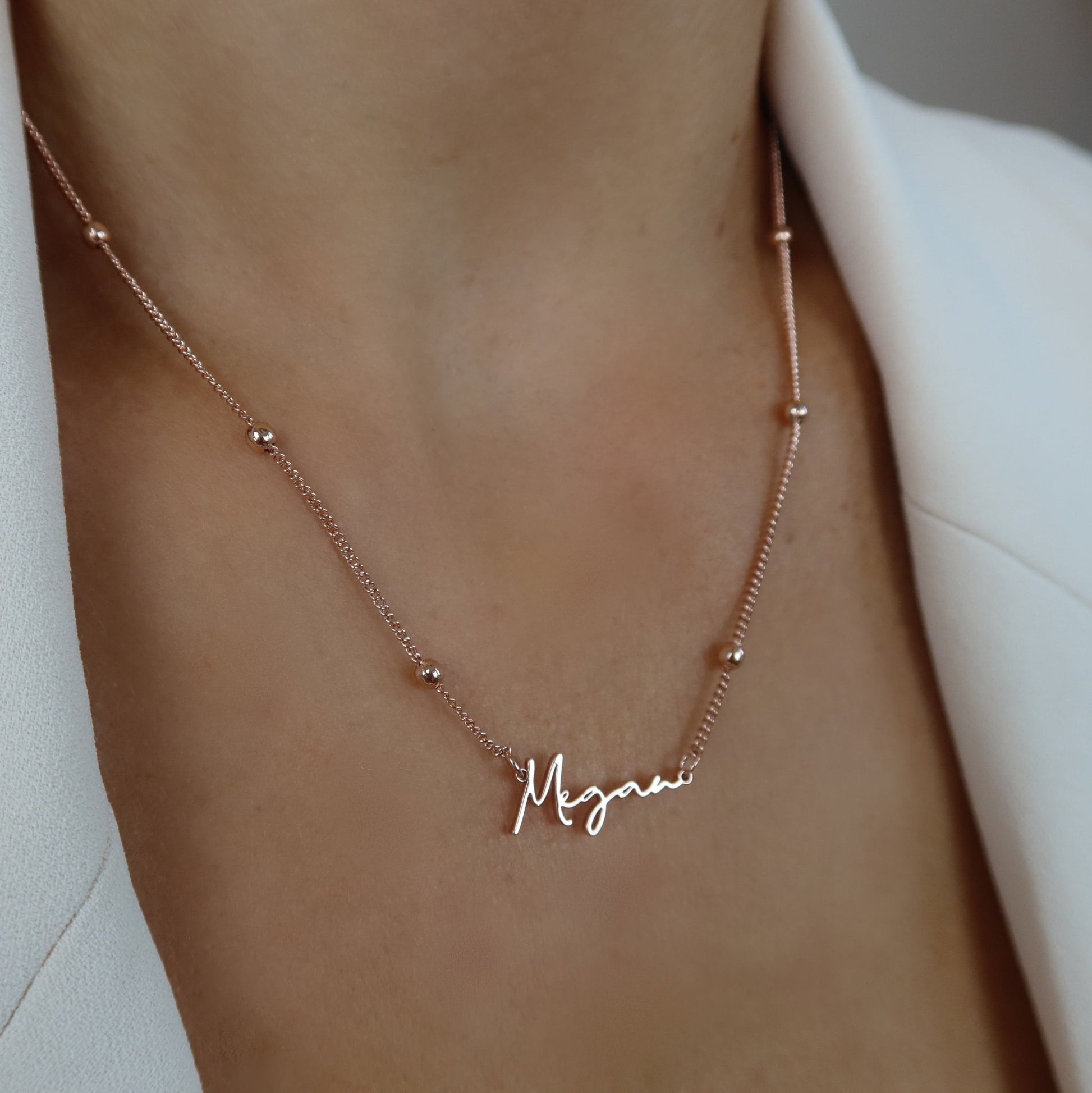 AUTOGRAPH NECKLACE (ROSE GOLD) - Cloudbox Gifting