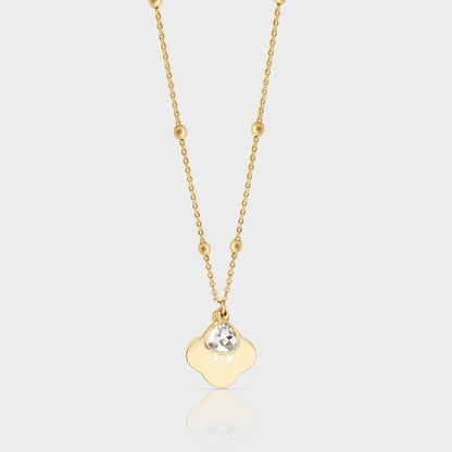 INITIAL BIRTHSTONE NECKLACE (GOLD)