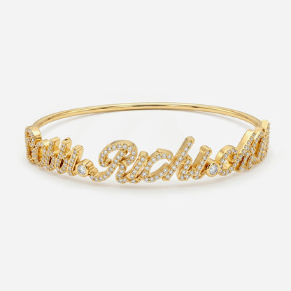 The Custom Pavé Name Bangle