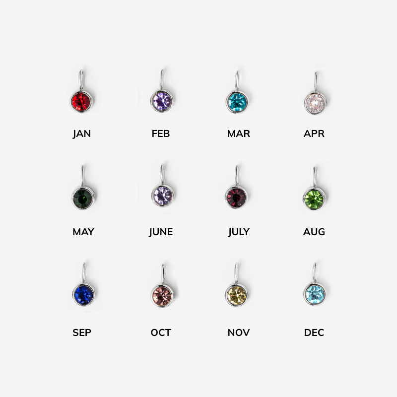 CIRCLE BIRTHSTONE CHARMS