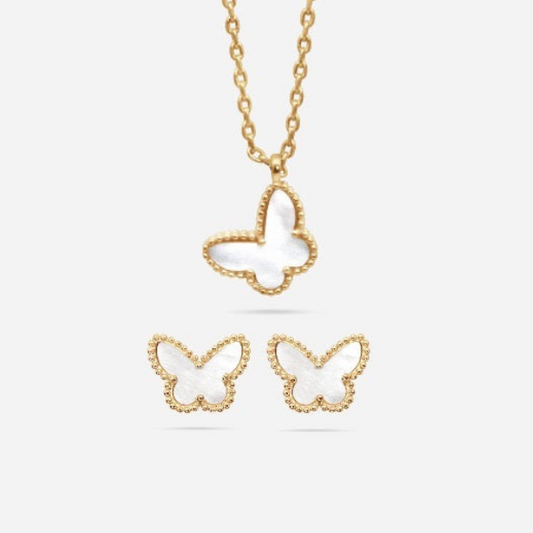 PEARL BUTTERFLY SET (GOLD)