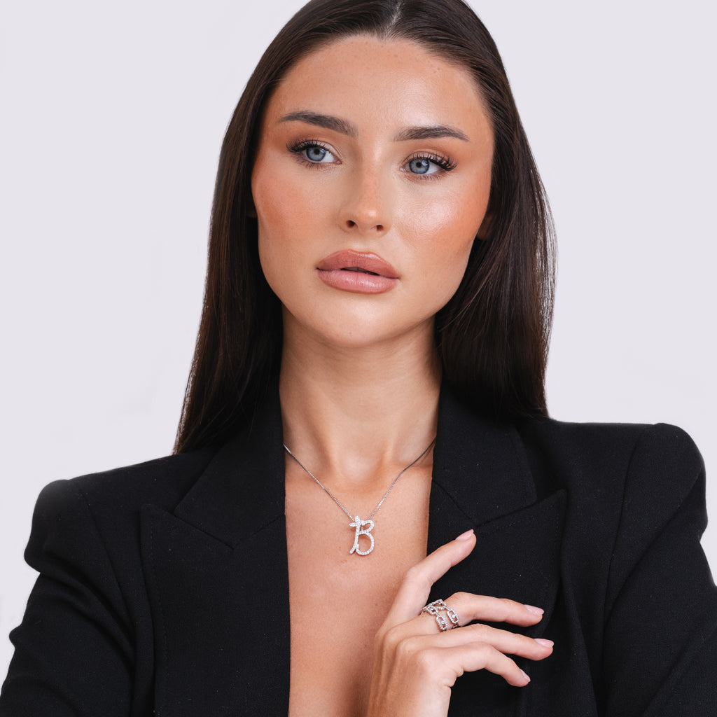 DIAMOND BUTTERFLY NECKLACE (silver)