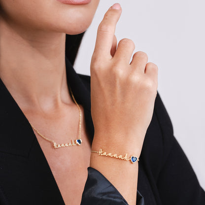 AUTOGRAPH BIRTHSTONE BRACELET (GOLD)