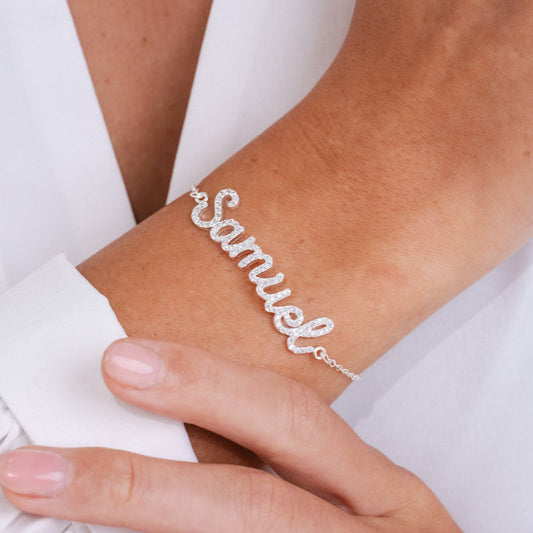 SCRIPT BRACELET (SILVER)