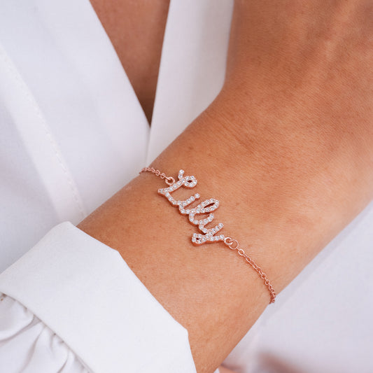 SCRIPT BRACELET (ROSE)