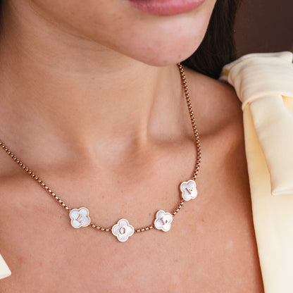 CLOVER PEARL BRACELET (rose)