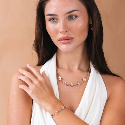 CLOVER FLUTED BRACELET (rose)