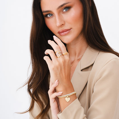 HEART TOKEN BRACELET (gold)
