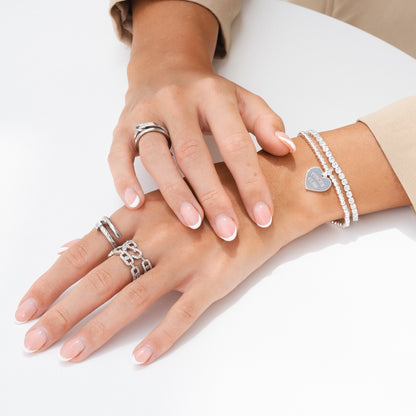 HEART TOKEN BRACELET (silver)
