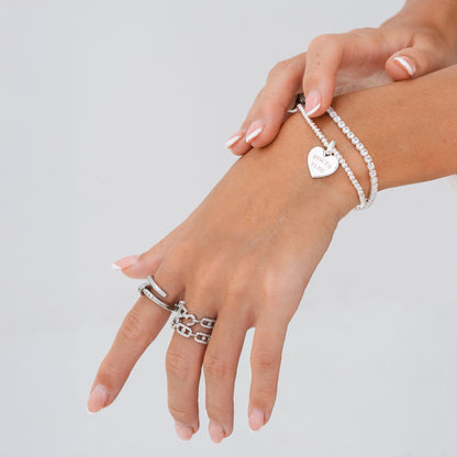 HEART TOKEN BRACELET (silver)