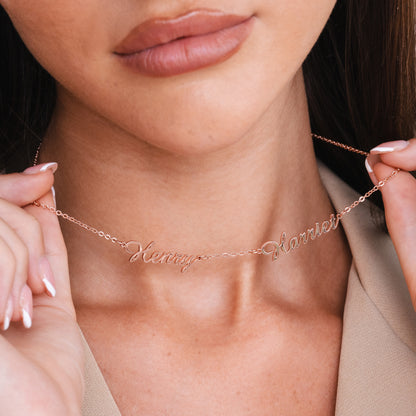 MULTIPLE NAME NECKLACE (rose)