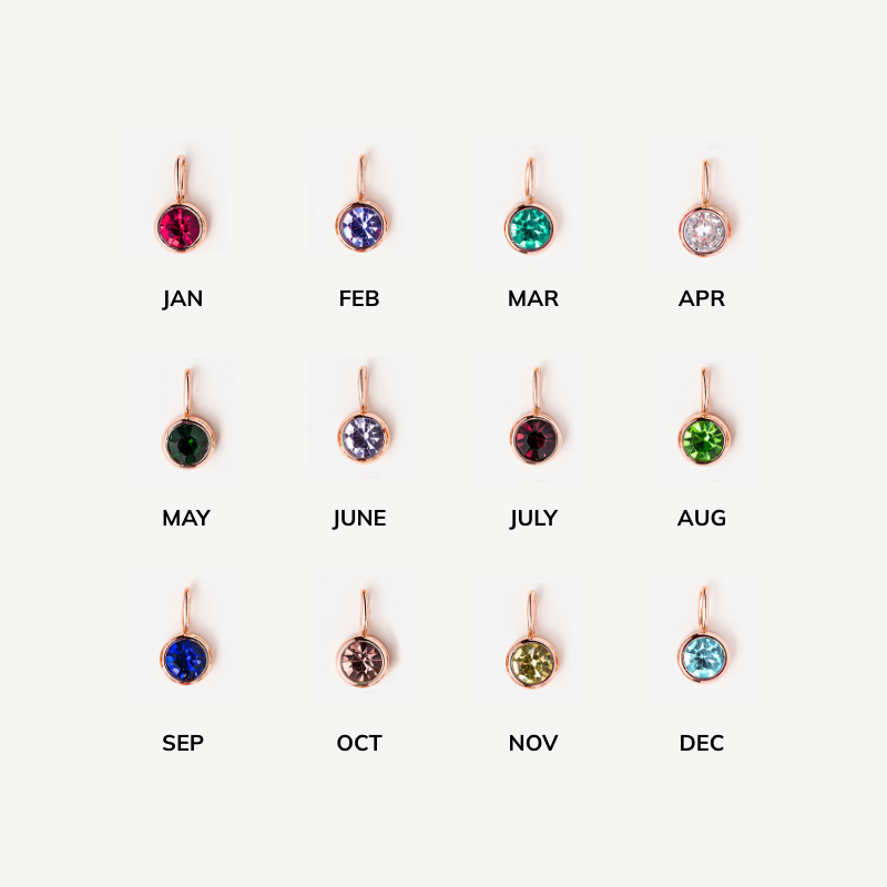 CIRCLE BIRTHSTONE CHARMS