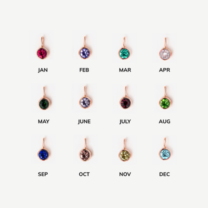 CIRCLE BIRTHSTONE CHARMS