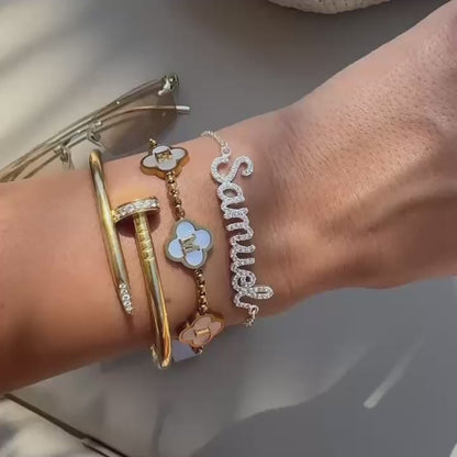 CLOVER PEARL BRACELET (gold)
