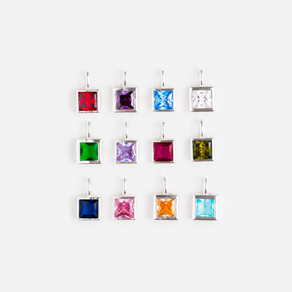 SQUARE BIRTHSTONE CHARMS